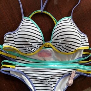 Victoria Secret Happy Stripe swim suit
